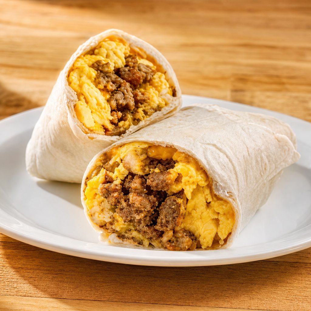 Carne Asada Breakfast Burrito.